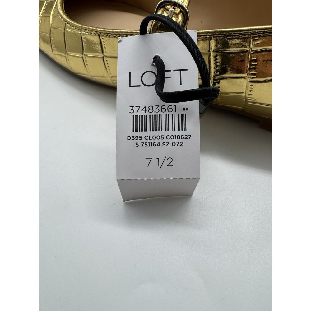 NWD LOFT Gold Square Toe Mary Jane Shoes Women’s Size 7.5 - Picture 10 of 11